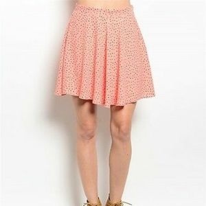 NEW Womens Coral Polka Dot Summer Casual Party Ret